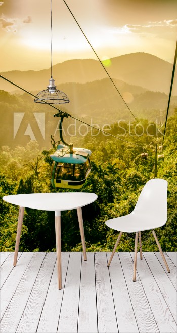 Picture of Seilbahn Gondel im Regenwald